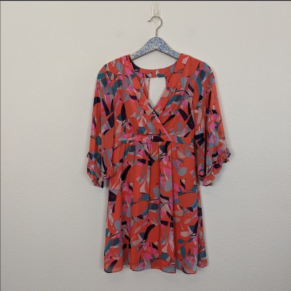 Clover and Sloane Multicolored Chiffon Dress
